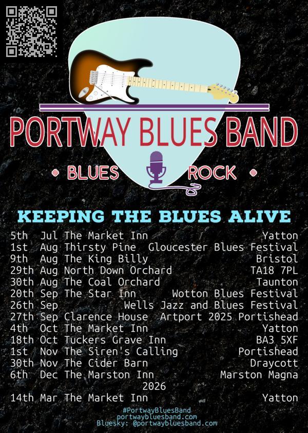 Portway Blues Band Gig List Poster- text version linked below