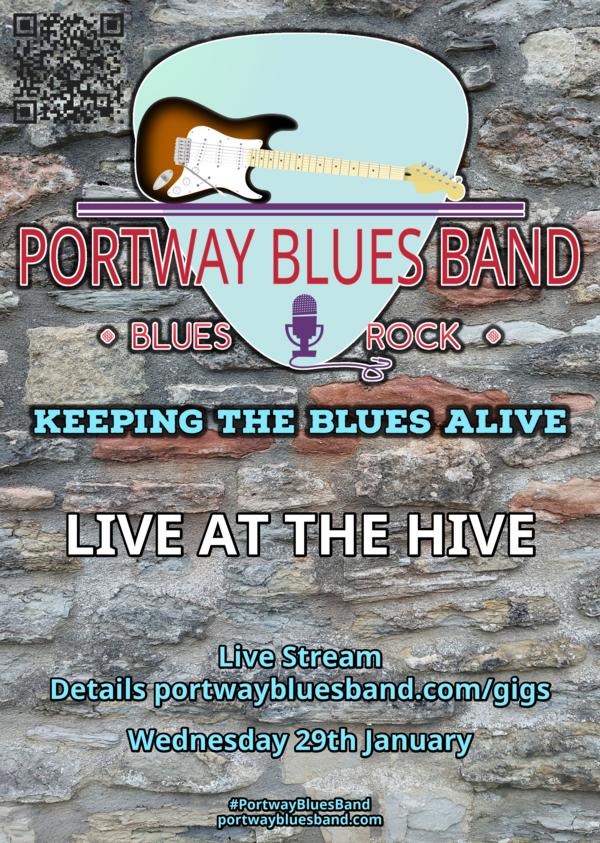Portway Blues Band Poster for a live stream on the 29th January 2025